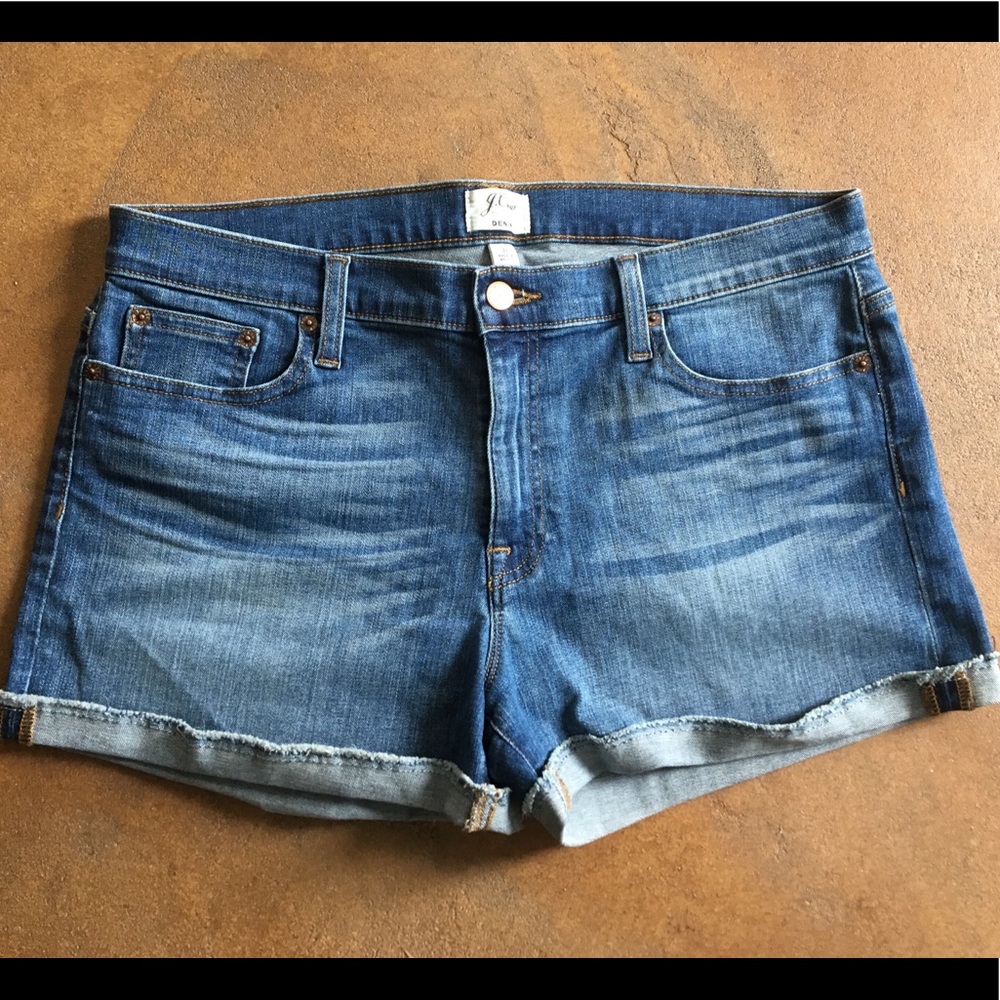 J Crew Cuffed Denim Short in Merrill Wash